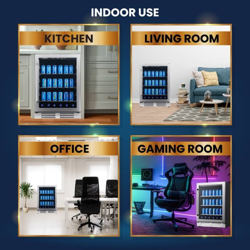 Equator 4.76 cu. ft. Stainless Steel Beverage Refrigerator Built-In/Freestanding