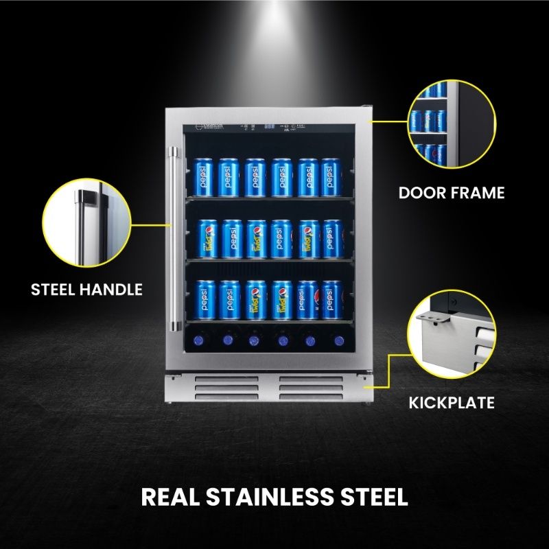 Equator 4.76 cu. ft. Stainless Steel Beverage Refrigerator Built-In/Freestanding