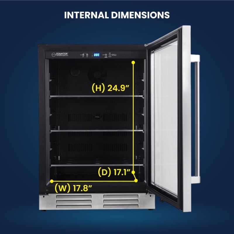 Equator 4.76 cu. ft. Stainless Steel Beverage Refrigerator Built-In/Freestanding