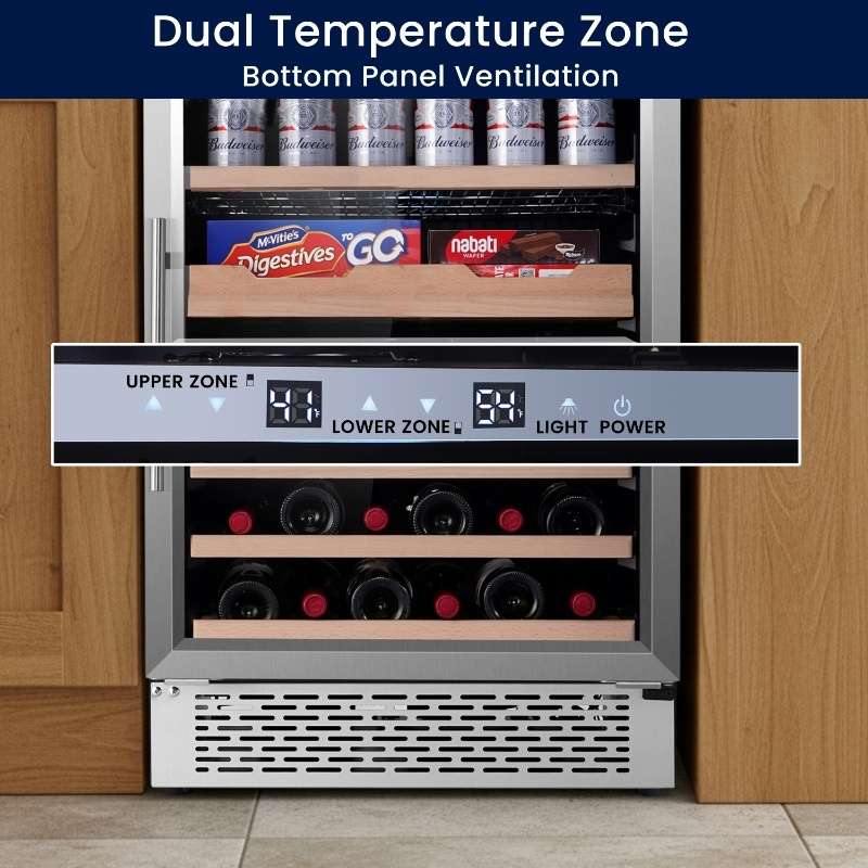 Equator 2-Zone Luxury Gourmet Center cans+wine bottles+fine foods FS & Builtin