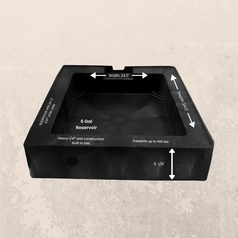 5 In High Pan Stand for all 24 In Laundry Units