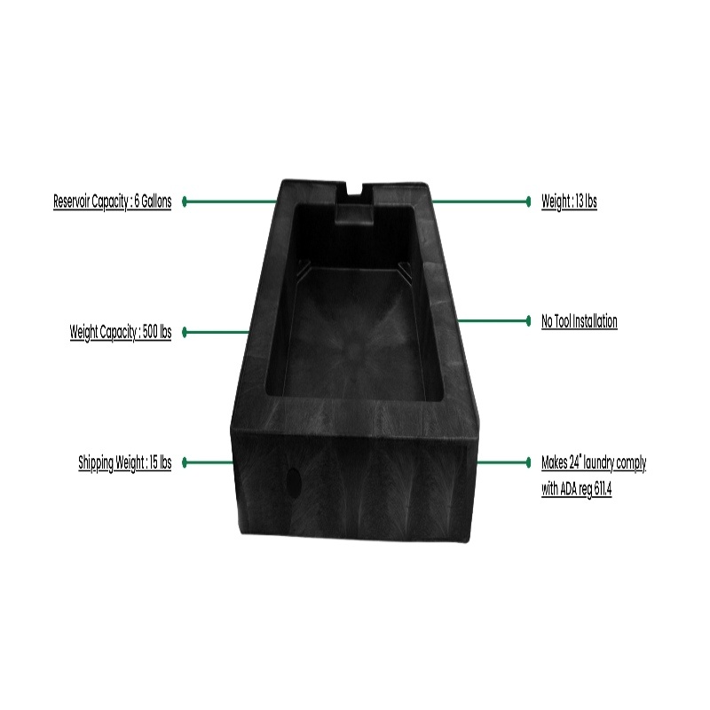 5 In High Pan Stand for all 24 In Laundry Units