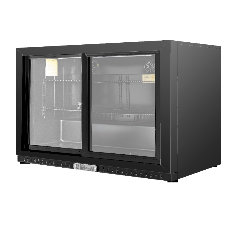 Equator-Vitlife Back Bar Cooler with 2 Sliding Glass Doors Under counter Beverage Refrigerator with LED,7.5 Cu.Ft.?Counter Height Commercial Bar Fridge for Beer, Wine, Soda in Bar, Restaurant, Home