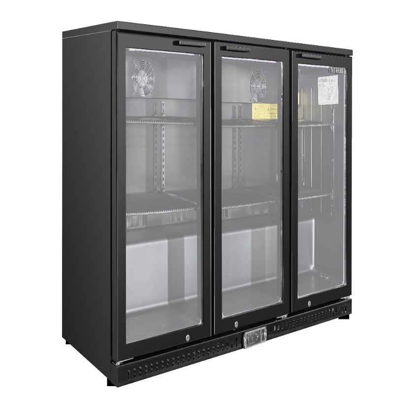 Equator-Vitlife Back Bar Cooler with 3 Glass Doors Under counter Beverage Refrigerator with LED,11.6 Cu.Ft. Counter Height Commercial Bar Fridge for Beer, Wine, Soda in Bar, Restaurant, Home