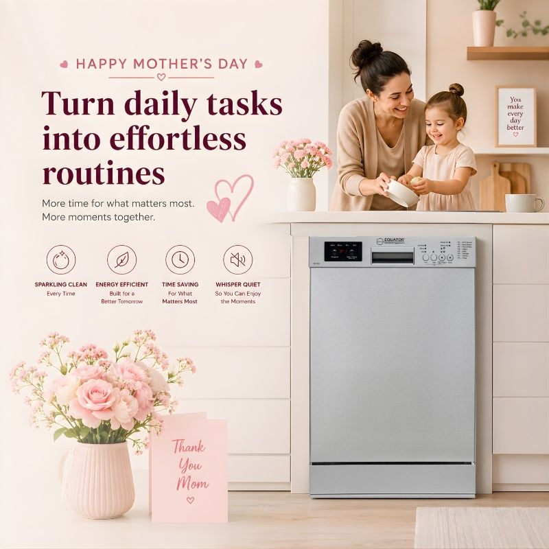 Equator 18 Inches Built-In Dishwasher 8 Place Settings & 8 Wash Programs in (color)
