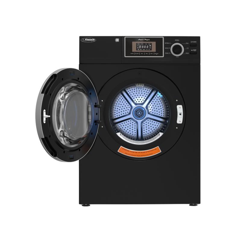 PREMIUM Compact 24 inch VENTED Dryer w/Washer SOCKET 3.1cf/13lb SENSOR 110V Black