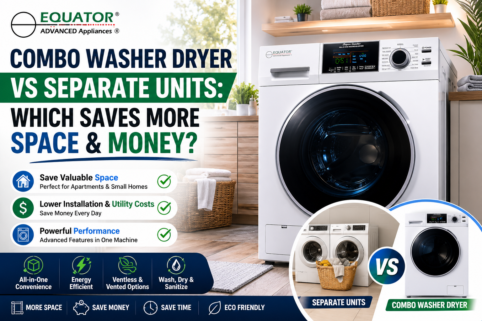 Washer Dryer Combo Set vs Separate Units: Which Saves More Space and Money?