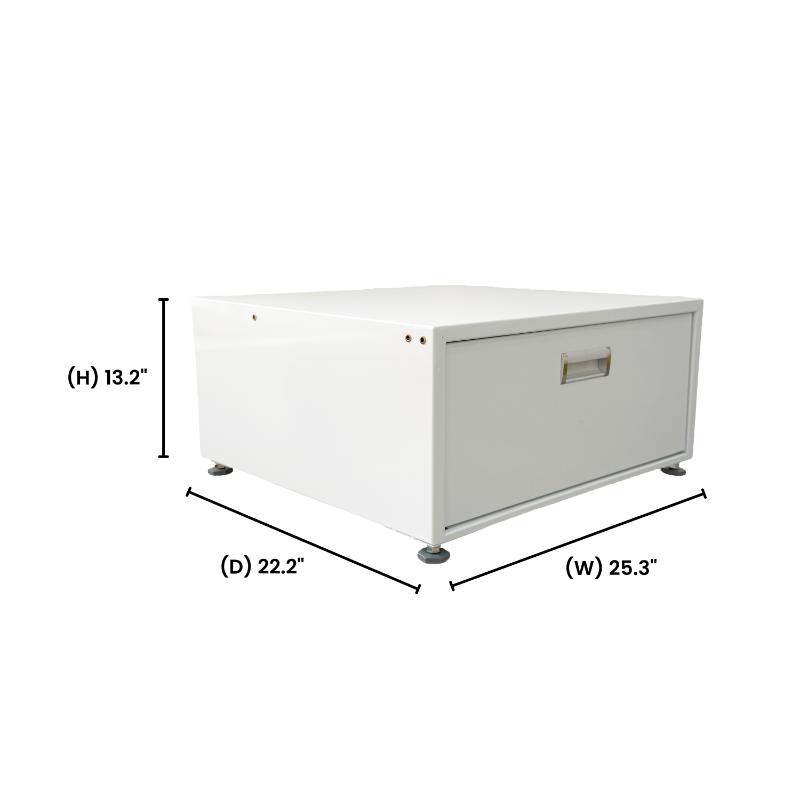 Universal Laundry Pedestal for 24inch Washer, Dryer & Combo with Storage Drawer