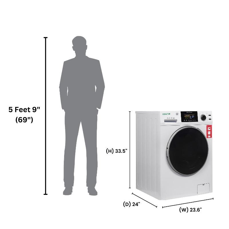 Equator 24” Advanced Washer 2.5 cf/26 lbs w/ PET Cycle TOUCH control 1400rpm 110V