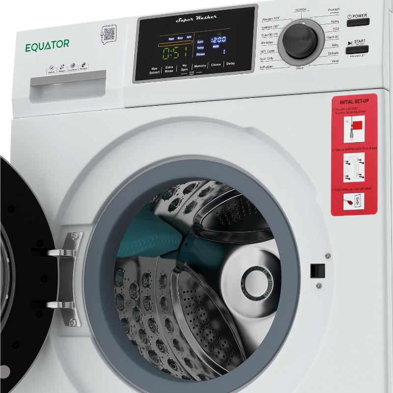 Equator 24” Advanced Washer 2.5 cf/26 lbs w/ PET Cycle TOUCH control 1400rpm 110V