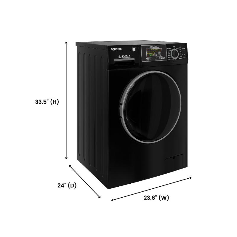 Equator Max All-in-One VENTED/VENTLESS Washer-Dryer 2.5 cf / 26 lbs 1400RPM 110V Black