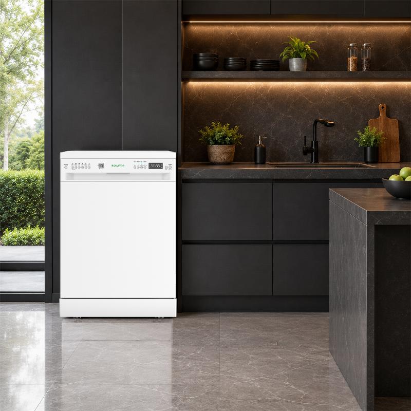 Equator 24 inch Freestanding Dishwasher - 14 Place Settings, 3rd Rack, Stainless Tub White