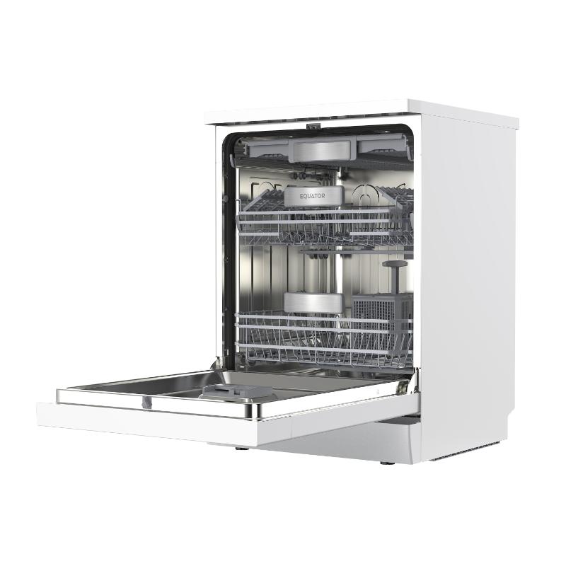 Equator 24 inch Freestanding Dishwasher - 14 Place Settings, 3rd Rack, Stainless Tub White