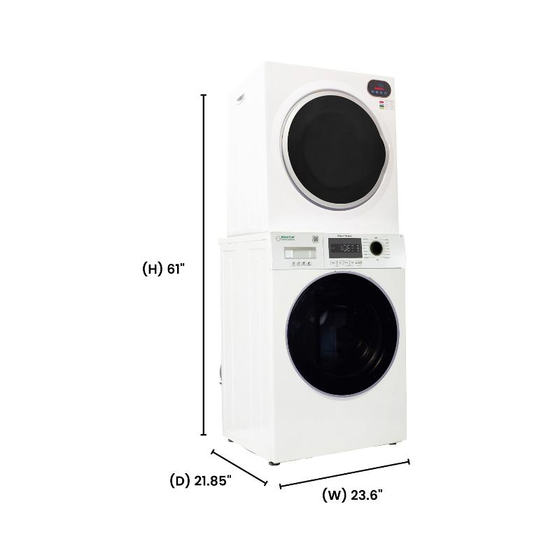 Equator COMPACT STACKABLE LAUNDRY Washer EW 822 1.57cf Dryer ED 848 2.6cf 110V