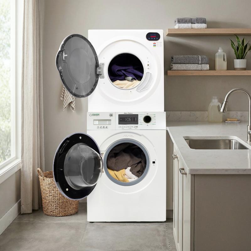 Equator COMPACT STACKABLE LAUNDRY Washer EW 822 1.57cf Dryer ED 848 2.6cf 110V