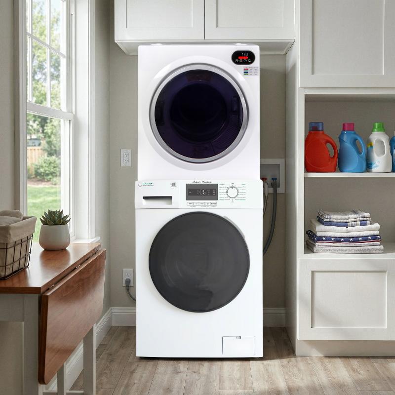 Equator COMPACT STACKABLE LAUNDRY Washer EW 822 1.57cf Dryer ED 848 2.6cf 110V