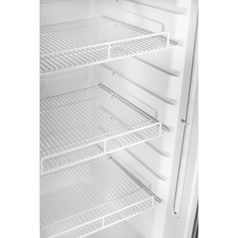 Equator-Vitlife 12.3 Cu Ft Commercial Merchandiser Refrigerator 1 Glass Door Upright Display Refrigerator with Adjustable Shelves LED Light and Canopy 33 F 41 F Auto Defrost ETL Listed
