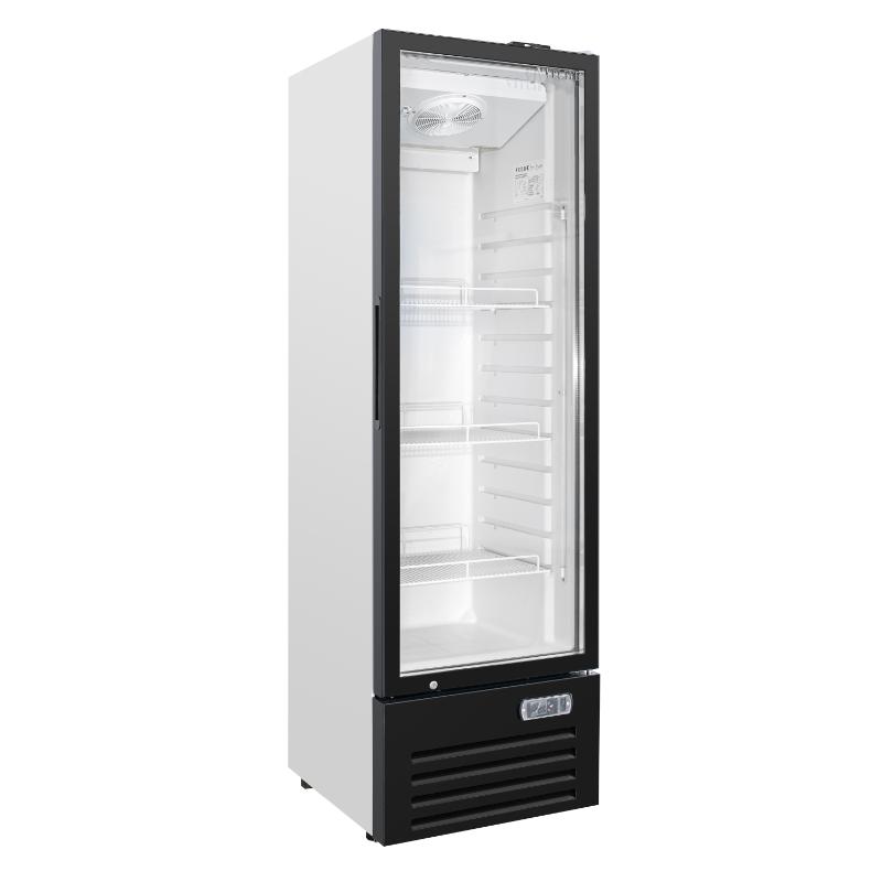 Equator-Vitlife 12.6 Cu Ft Commercial Merchandiser Refrigerator 1 Glass Door Upright Display Refrigerator with Adjustable Shelves and LED Light 33 F 41 F Auto Defrost ETL Listed