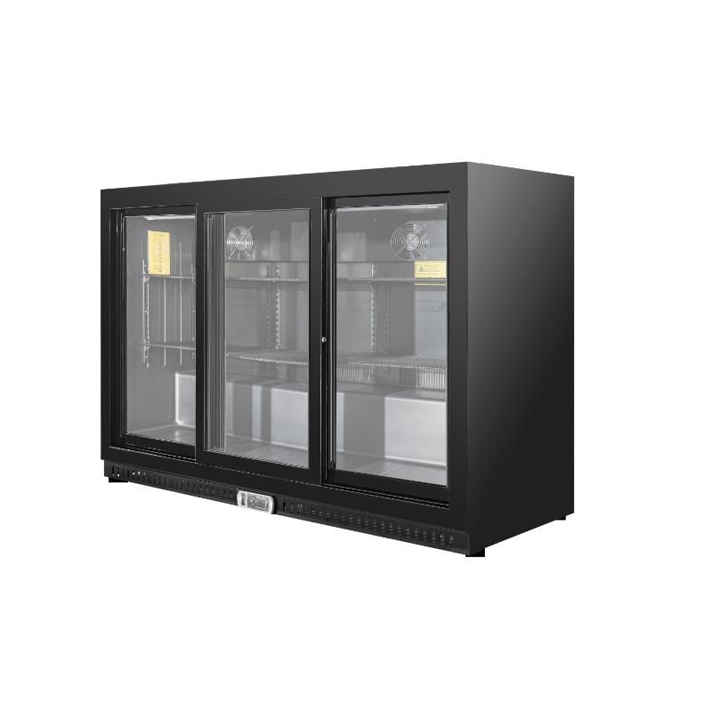 Equator-Vitlife Back Bar Cooler with 3 Sliding Glass Doors 11.6 Cu Ft 53 Wide Under Counter Beverage Refrigerator with LED Commercial Bar Fridge for Beer Wine Soda for Kitchen Shop Bar ETL Listed