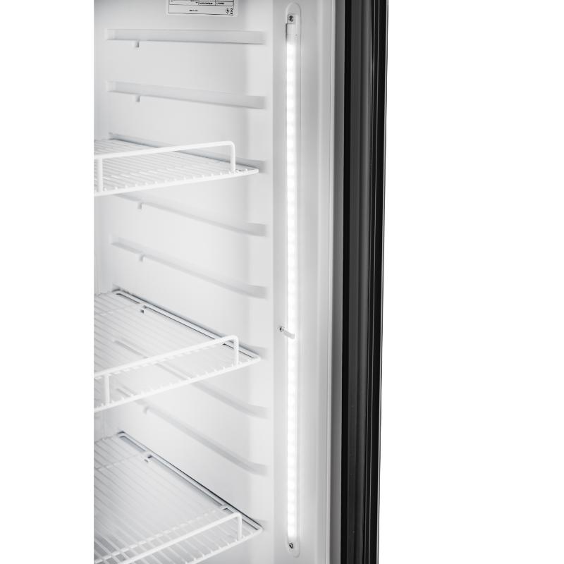 Equator-Vitlife 12.3 Cu Ft Commercial Merchandiser Refrigerator 1 Glass Door Upright Display Refrigerator with Adjustable Shelves LED Light and Canopy 33 F 41 F Auto Defrost ETL Listed