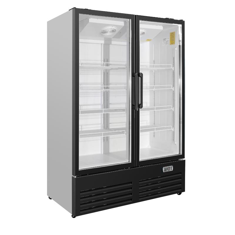 Equator Vitlife 36 Cu Ft Commercial Merchandiser Refrigerator 2 Swing Glass Door Upright Display Refrigerator with Adjustable Shelves and LED Light 33 F 41 F Auto Defrost ETL Listed