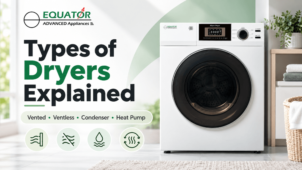 Types of Dryers Explained: Vented, Ventless, Condenser, and Heat Pump