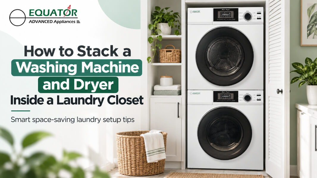 How to Stack a Washing Machine and Dryer Inside a Laundry Closet